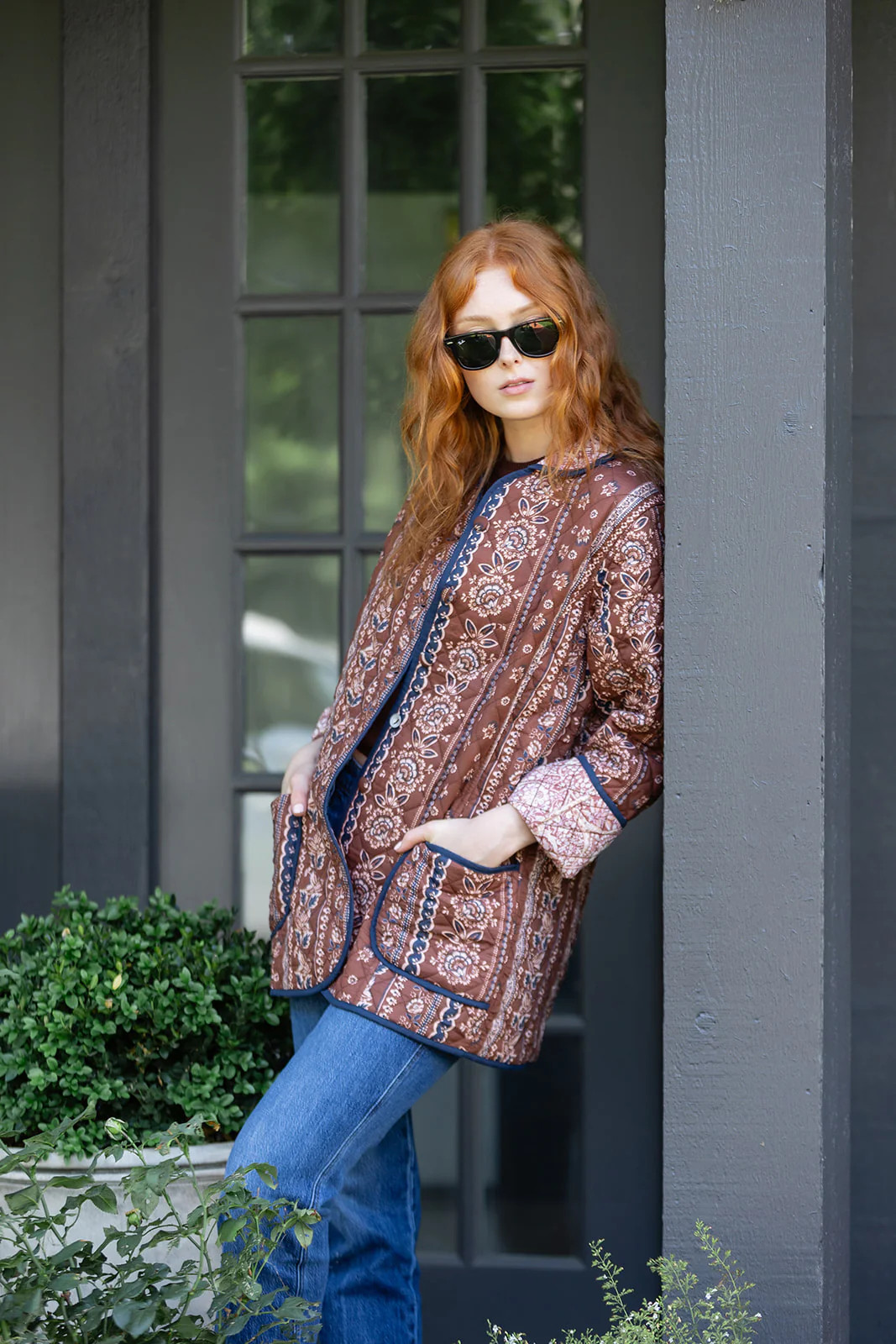 Oversized Dakota Jacket - Coco Privet Stripe | Julia Amory