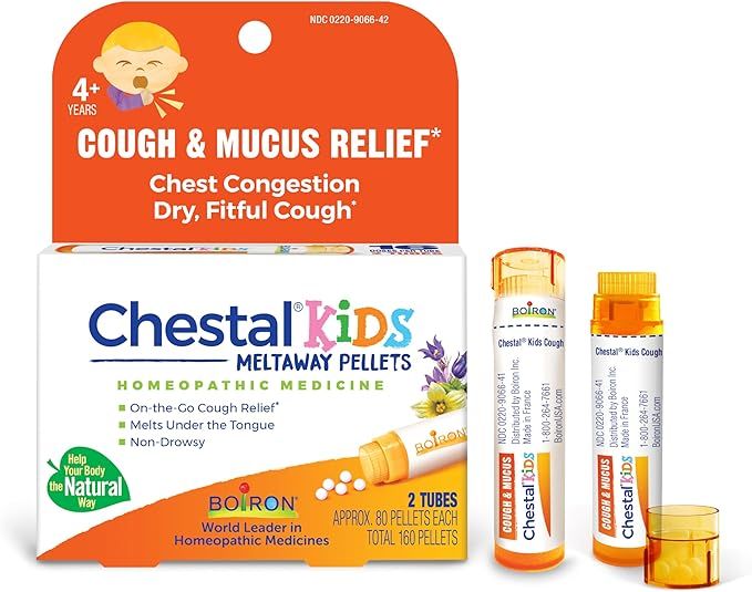 Boiron Chestal Kids Pellets for Cough and Mucus Relief, Nasal or Chest Congestion, and Sore Throa... | Amazon (US)