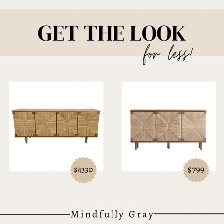 Get the look for less! Woven sideboard 