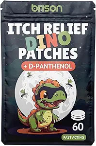 BRISON Itch Relief Patches for Bites & Stings - 60 Counts - Anti Itch Stickers Natural D-Pantheno... | Amazon (US)