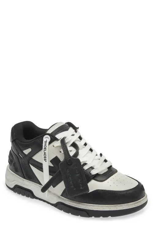 Off-White Out of Office Low Top Sneaker in White - Black at Nordstrom, Size 9Us | Nordstrom