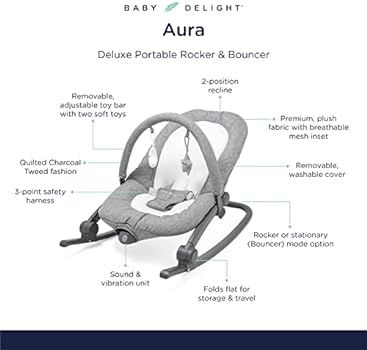 Amazon.com: Baby Delight Deluxe Portable Rocker Bouncer, Aura : Everything Else | Amazon (US)