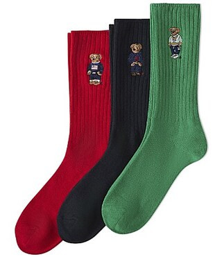Polo Ralph Lauren Embroidered Bear Classic Crew Sock Gift Box - One Size | Dillard's