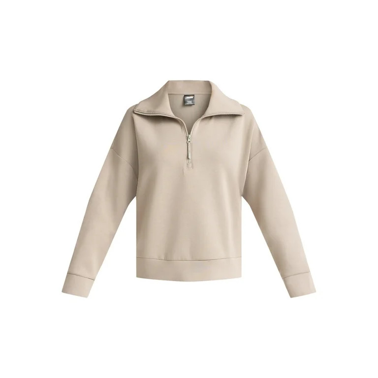 Avia Women's and Women's Plus Scuba Knit Quarter Zip Pullover, Sizes XS-4X - Walmart.com | Walmart (US)