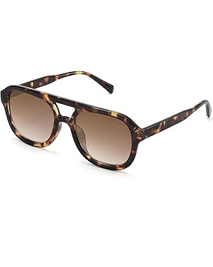 LIKSMU Retro Aviator Sunglasses for Women Men Trendy Square Pilot Shades 70s Vintage Sun Glasses | Amazon (US)