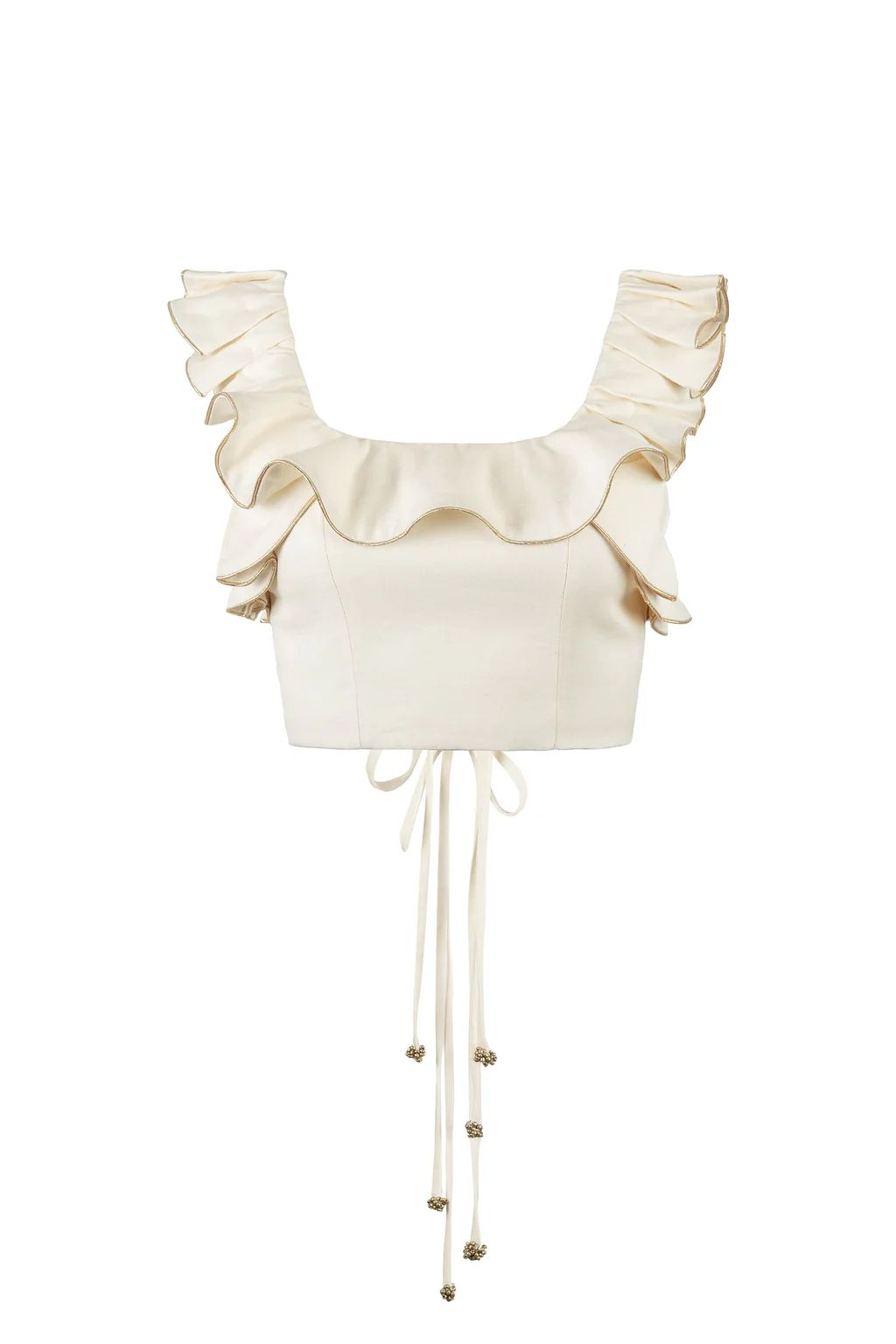 Malika Bustier Top -  Ivory | Rosewater Collective