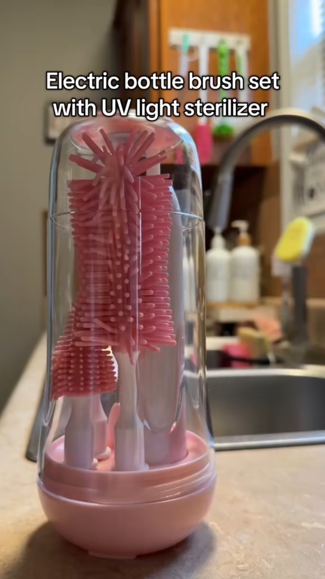 This is a great bottle/breast pump washer! Comes with different attachments 