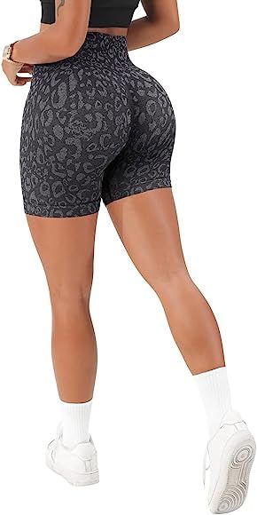 SUUKSESS Women Seamless Booty Shorts Butt Lifting High Waisted Workout Shorts | Amazon (US)