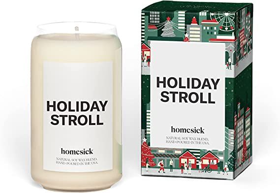Amazon.com: Homesick Premium Scented Candle, Holiday Stroll - Scents of Red Currants, Sugar Plums... | Amazon (US)
