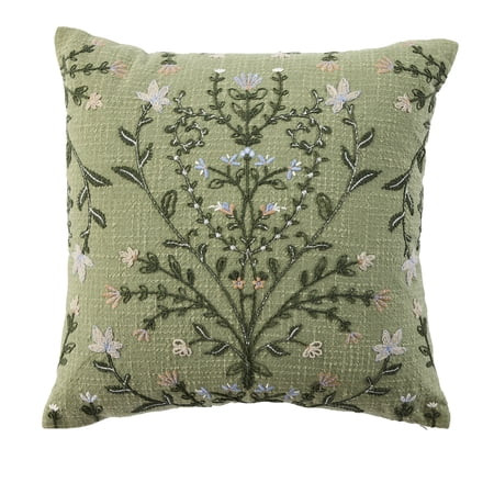 Better Homes & Gardens Florence 20x20 inch Dark Cilantro Pillow Cover | Walmart (US)