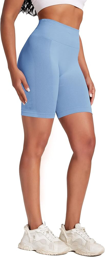 Workout Shorts for Women, Seamless High Waist Tummy Control Biker Gym Yoga Butt Lifting Athletic | Amazon (US)