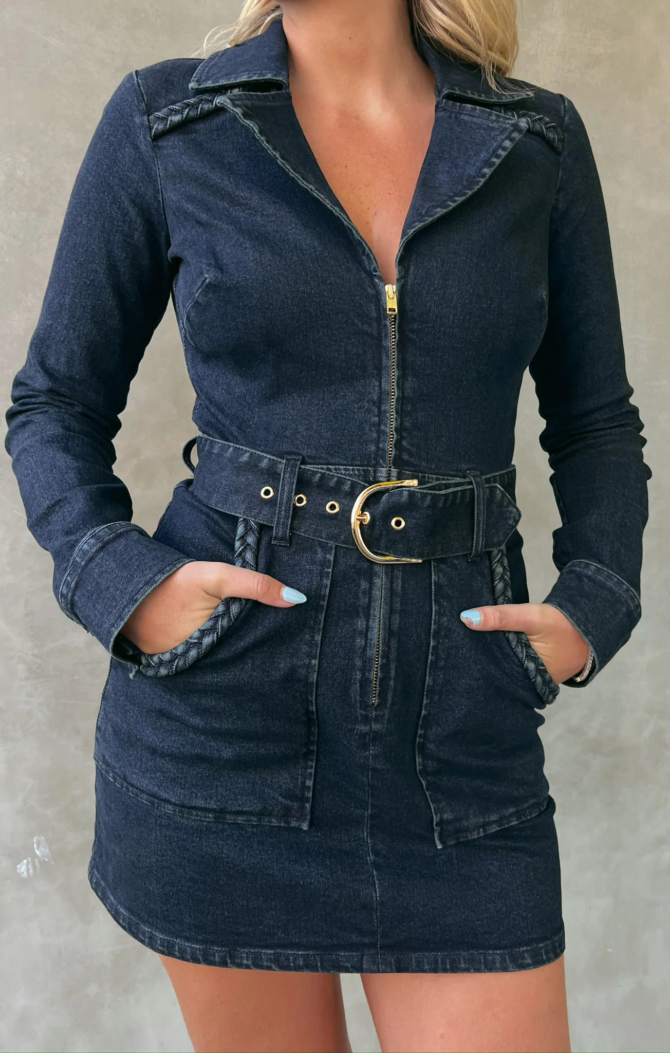 Outlaw Long Sleeve Dress ~ Thunder | Show Me Your Mumu