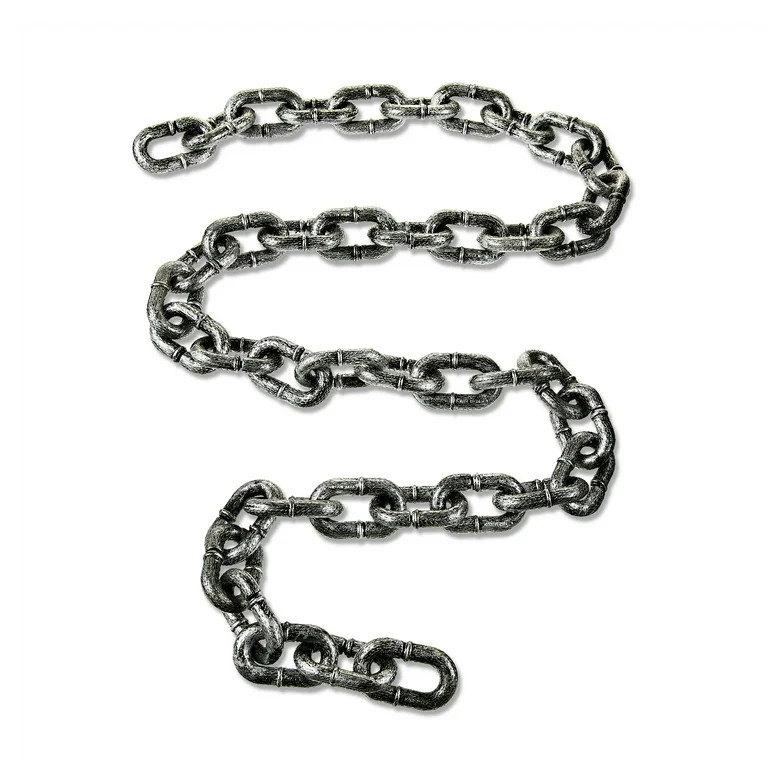 Halloween 6' Plastic Silver Chain Prop Decoration, Outdoor Decor, Party Favors, by Way to Celebra... | Walmart (US)