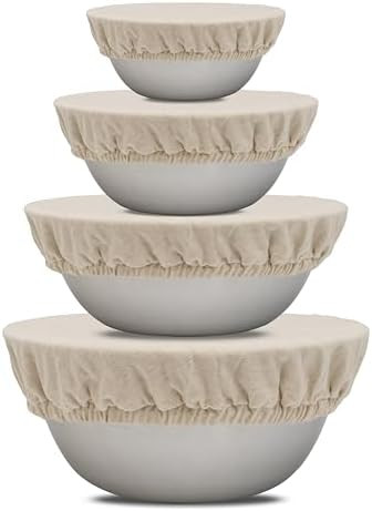 Reusable Fabric Bowl Covers for Bread Proofing - Washable, Dye-free, and All-Natural 100% Linen C... | Amazon (US)