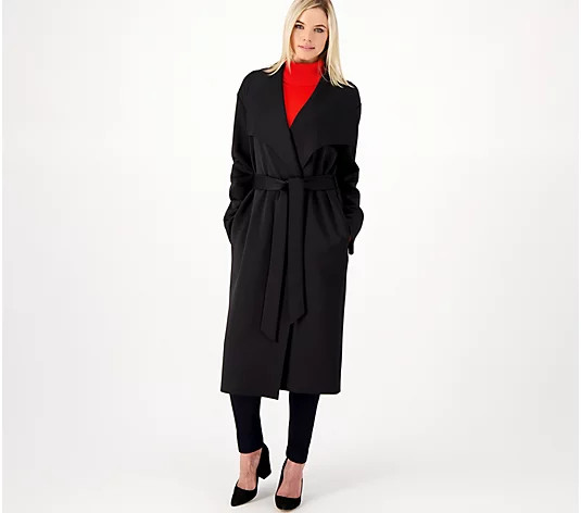 Girl With Curves Draped Scuba Jacket - QVC.com | QVC