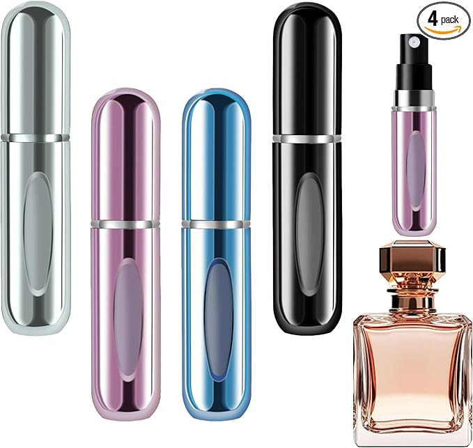 opasyo 4 Pcs Mini Refillable Perfume Portable Atomizer Bottle, 5ml Bottom-Fill Perfume Spray Scen... | Amazon (US)