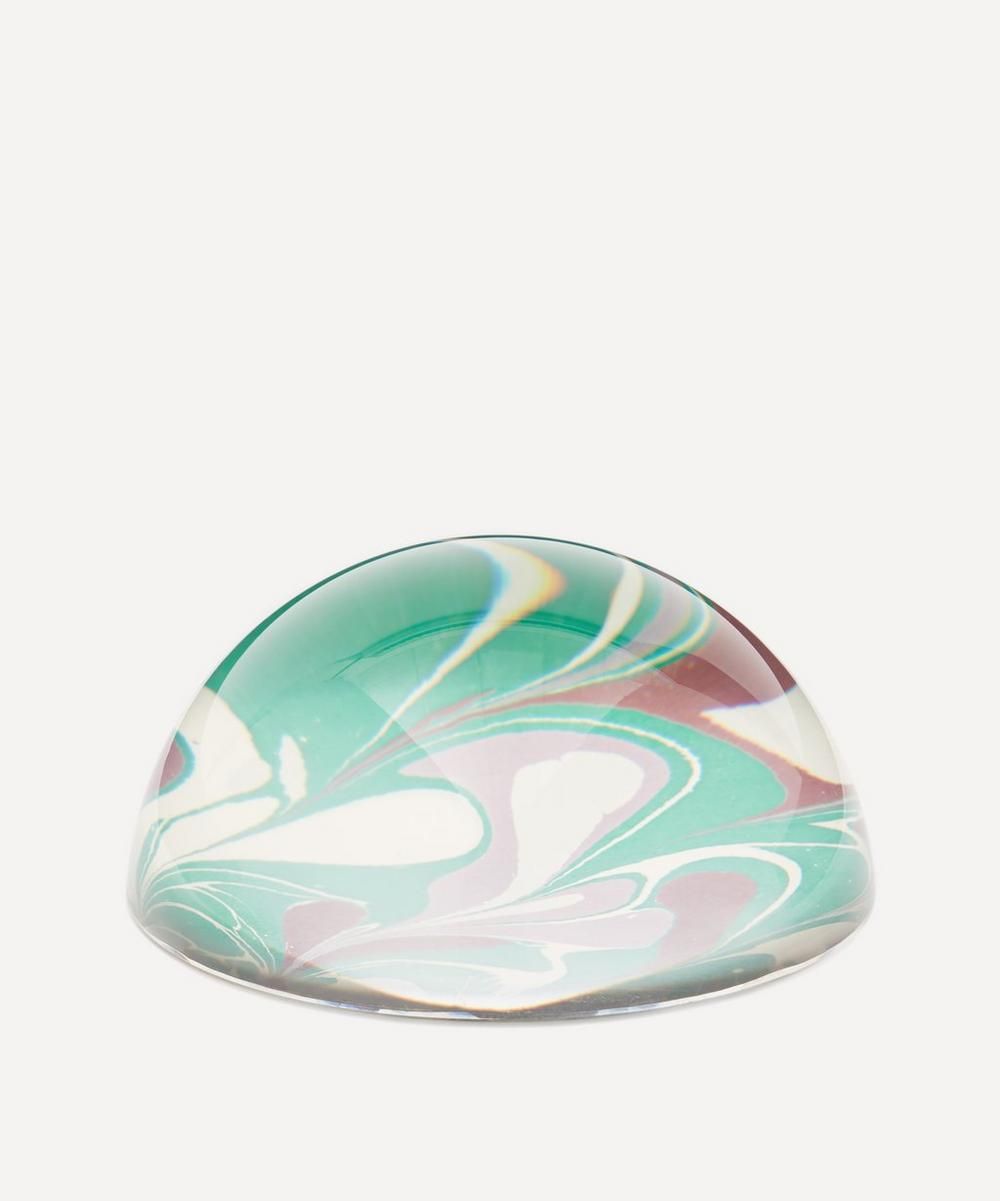 Emerald Leaf Marbled Paperweight Large | Liberty London (UK)