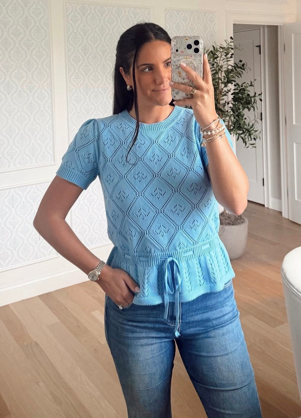 Such a cute spring top! Wore this to church this morning 🤍

#LTKgrwm #LTKdayinmylife #LTKSeasonal