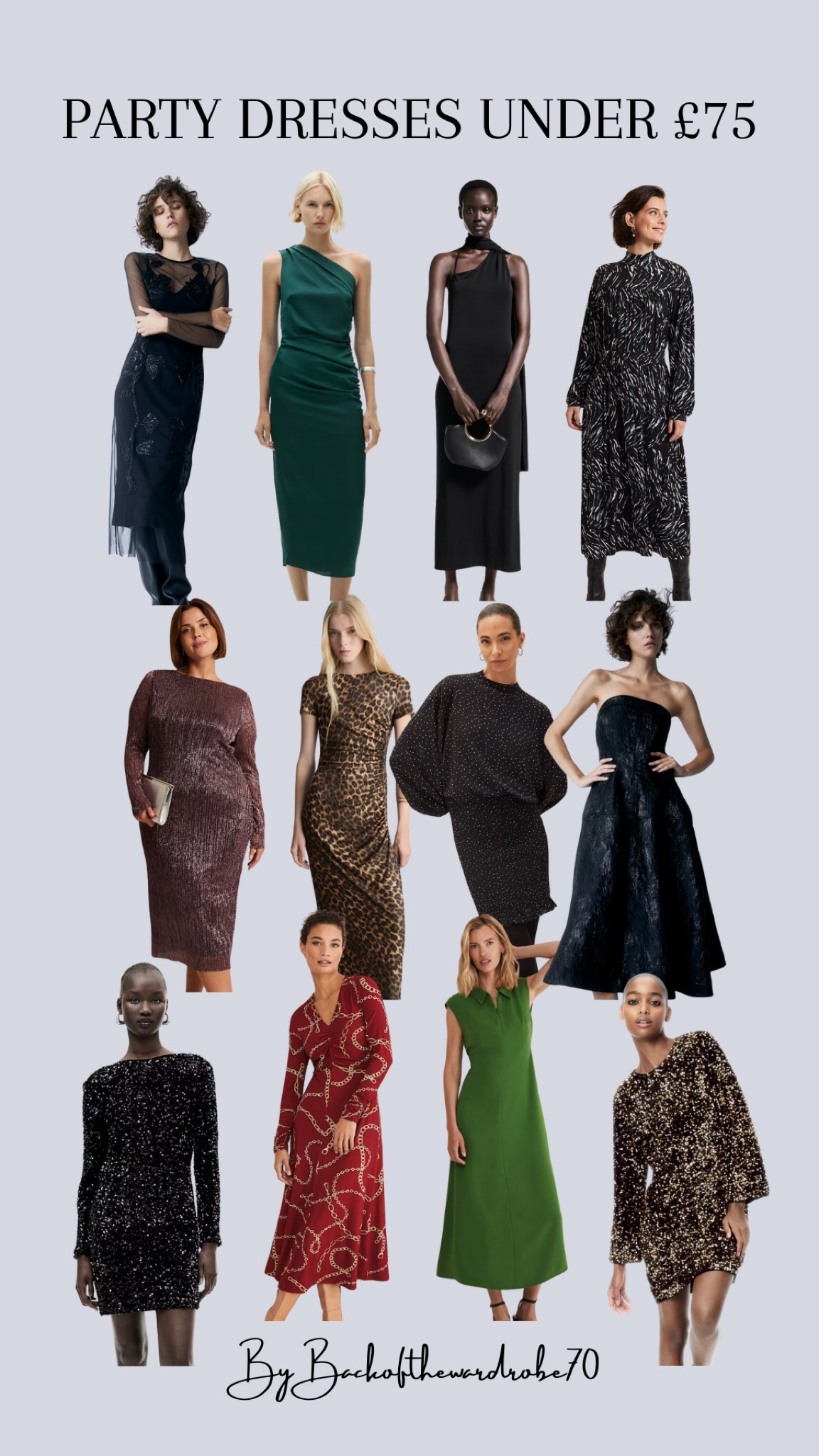 Party dresses under £75, high street style, Christmas party dress, New Year’s Eve dress, occasion dress, inexpensive party dress, midi dress, sequins, satin 

#LTKstyletip #LTKpartywear #LTKuk