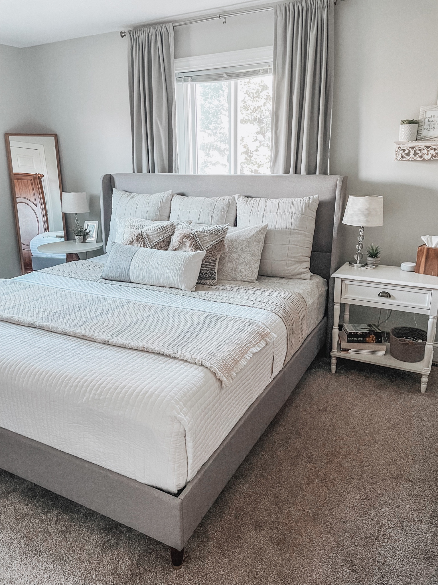 We finally got a king size bed and new bed frame!! After all these years, I realized we’ve been missing out.

I still need to find matching nightstands that I like and update the decor more to my style, but that’ll come eventually. 🖤

#LTKhome #LTKFind #LTKstyletip