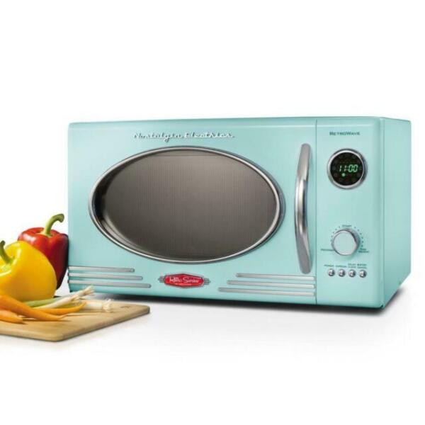 Nostalgia RMO4AQ Retro 800W  0.9cu.ft. Countertop Microwave Oven - Aqua for sale online | eBay | eBay US