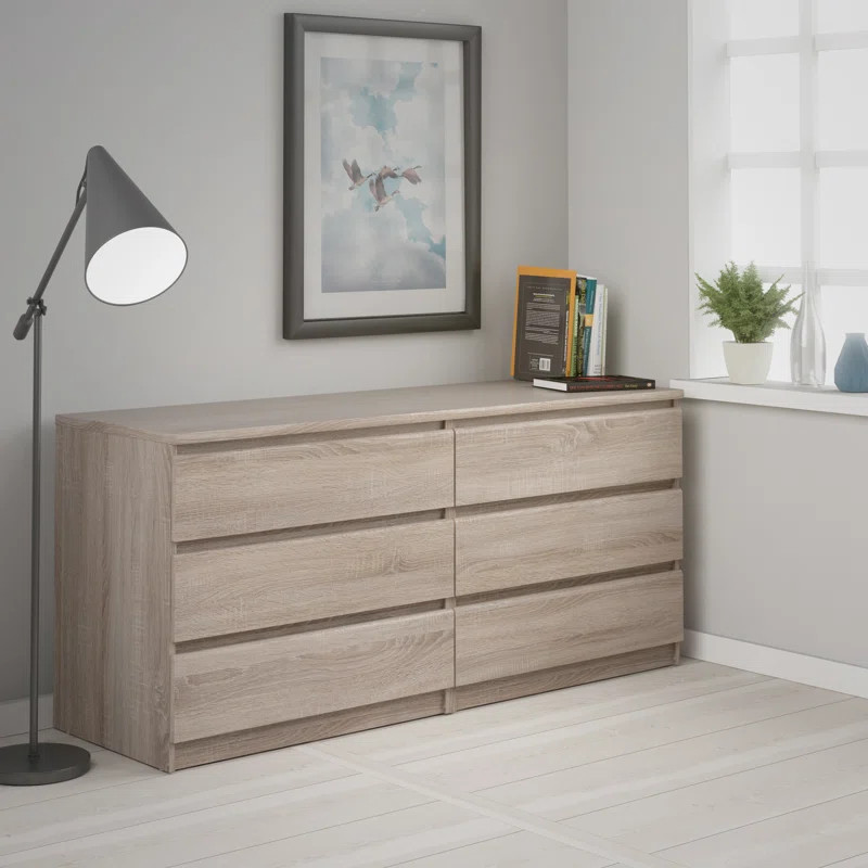 Kepner 6 Drawer Double Dresser | Wayfair North America