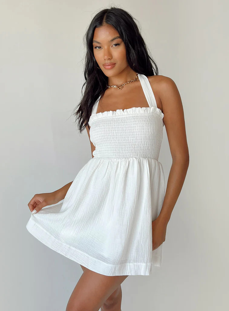 Rhea Mini Dress White | Princess Polly US