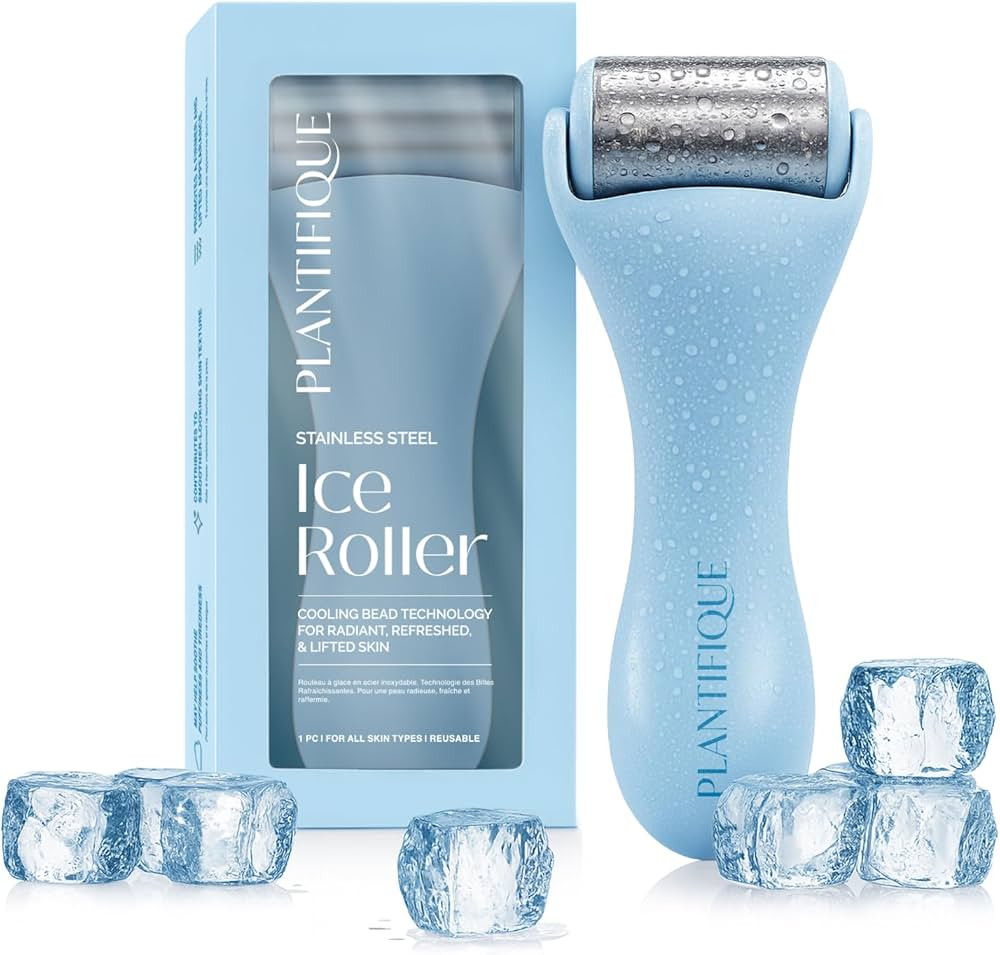 PLANTIFIQUE Facial Ice Roller - Puffiness Cryotherapy Skin Care Massage Tool - Stainless Steel Ro... | Amazon (US)