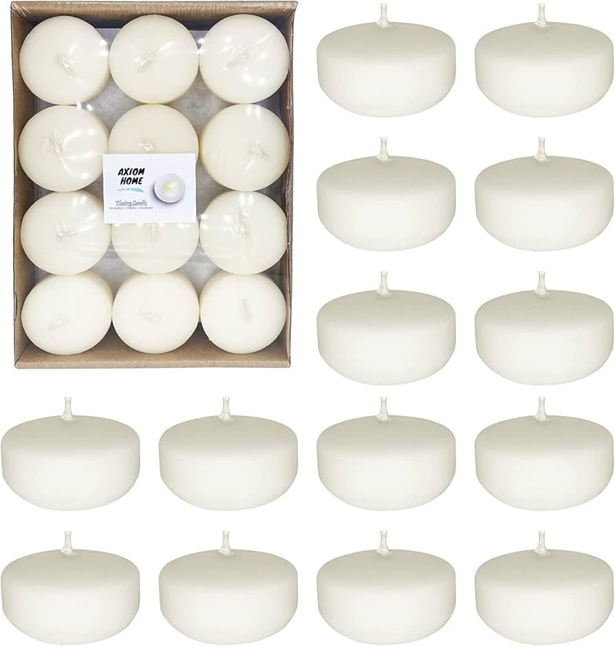 Axiom Floating Candles Pack of 24 – Unscented Wax Candles for Centerpiece- Dripless & Smokeless... | Amazon (US)