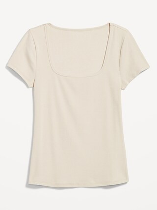 Fitted Square-Neck T-Shirt | Old Navy (US)