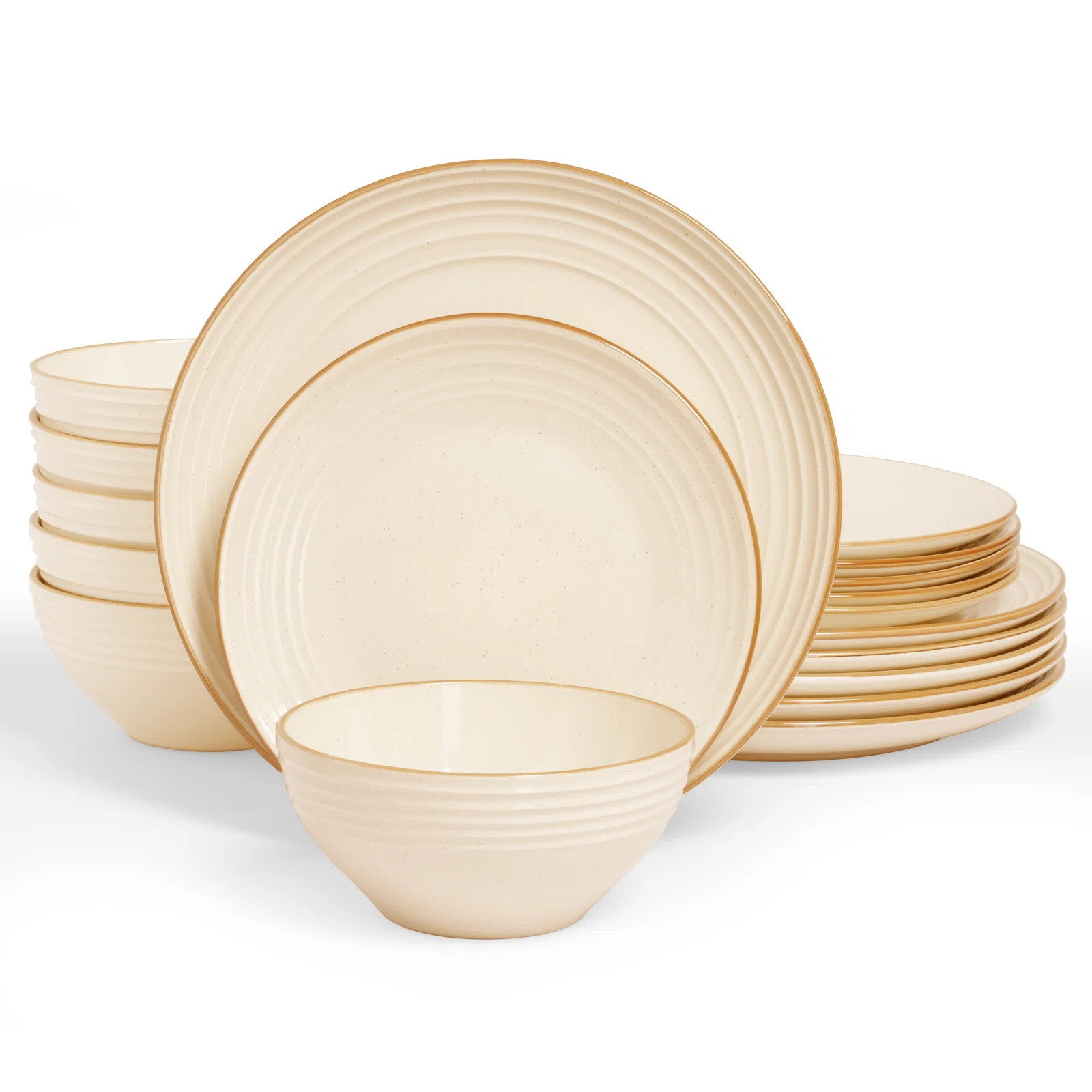 18 Piece Stoneware Dinnerware Set, Dish Set for 6 | Wayfair North America