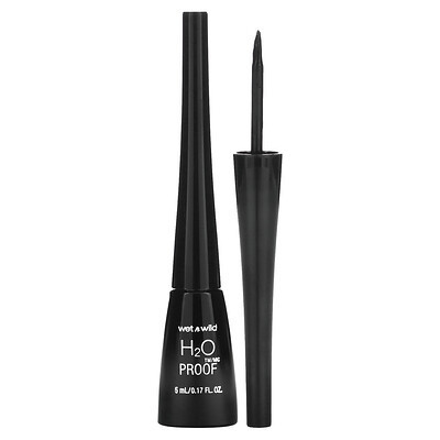 wet n wild, H2OProof, Liquid Eyeliner, 879 Black, 0.17 fl oz (5 ml) | iHerb