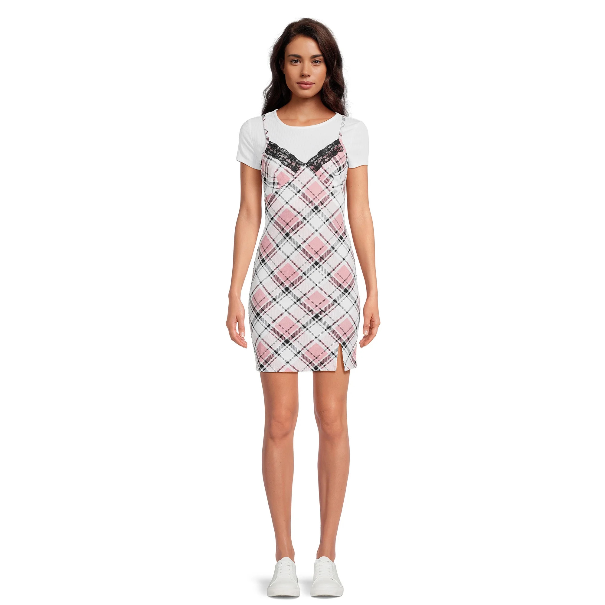 No Boundaries Juniors Twofer Dress | Walmart (US)