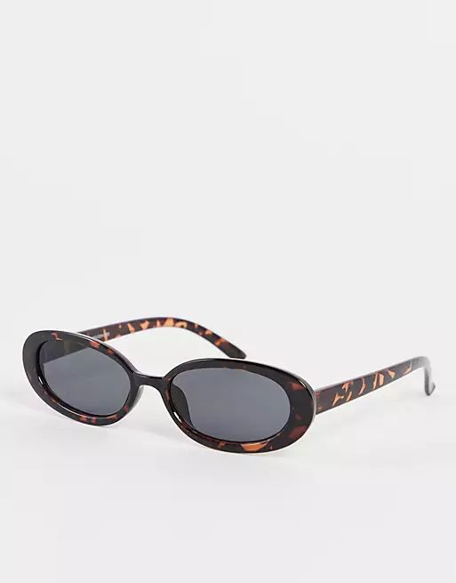 Madein. slim retro sunglasses in tonal tort | ASOS (Global)