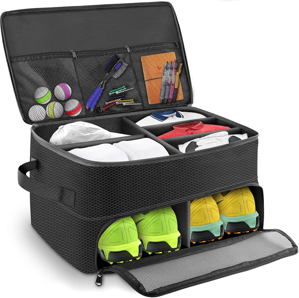 Yirilan 2 Layers Golf Trunk Organizer, Golf Gifts for Men, Golf Organizer for Car,Waterproof and ... | Amazon (US)