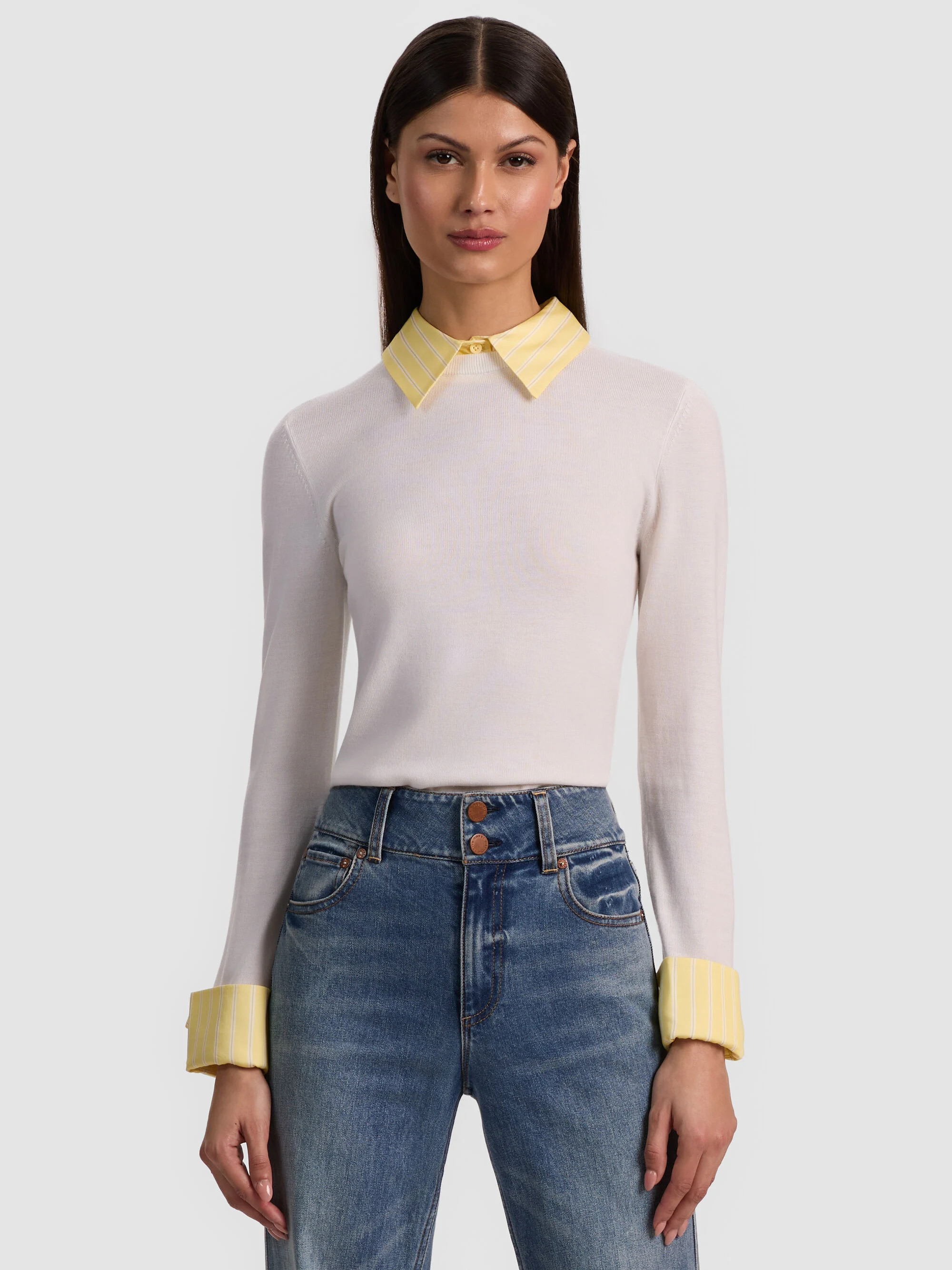 PORLA COLLARED SWEATER | Alice + Olivia