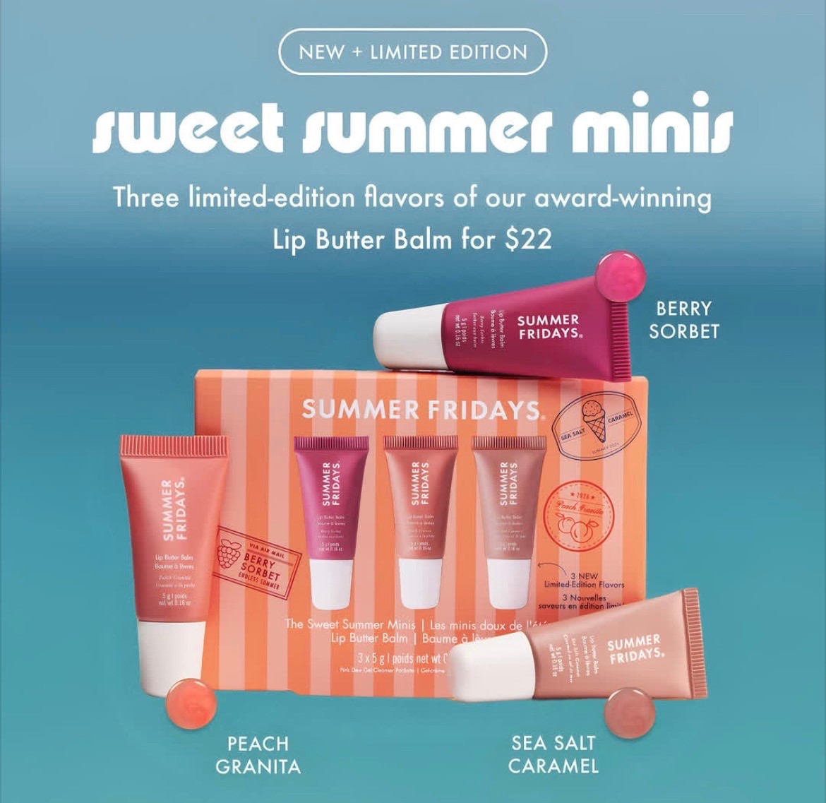 Sephora finally has the new Limited Edition Summer Fridays Sweet Summer Mini’s Set available - and it’s only $22, which is an absolute steal for this set! My favorite clean beauty lip brand with the best formula that it’s sticky, looks so pretty on, and moisturized lips so well. Ships free as well!

#LTKSeasonal #LTKselfcare #LTKBeauty