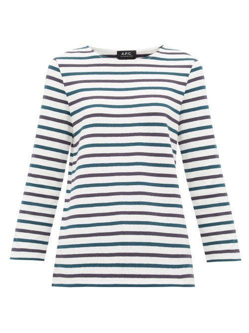 A.P.C. - Catarina Breton-striped Cotton Top - Womens - White Multi | Matches (US)