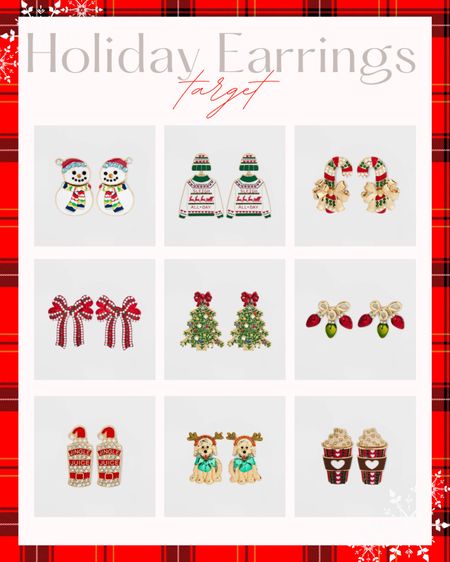 Holiday earrings at Target ✨🎄

Christmas earrings holiday style 

#LTKSeasonal #LTKstyletip #LTKHoliday