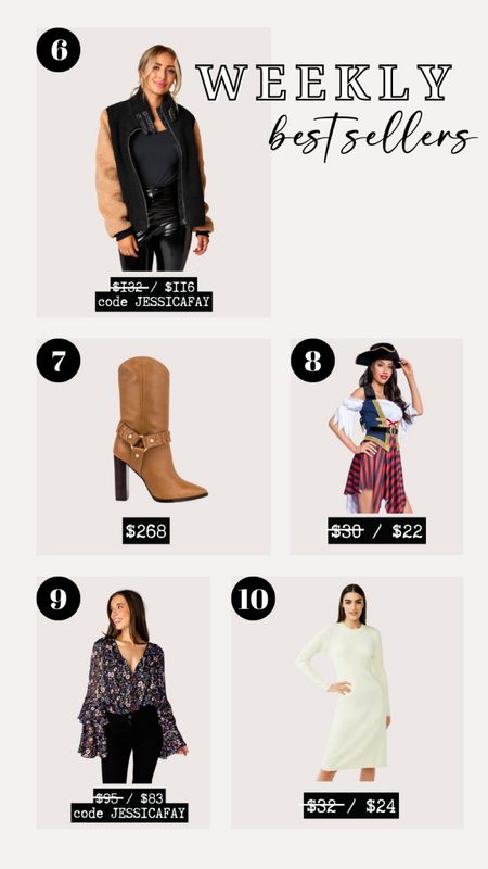 Weekly best sellers fall outfit fall boots halloween costume @BuddyLove code JESSICAFAY 

#LTKunder50 #LTKunder100 #LTKsalealert