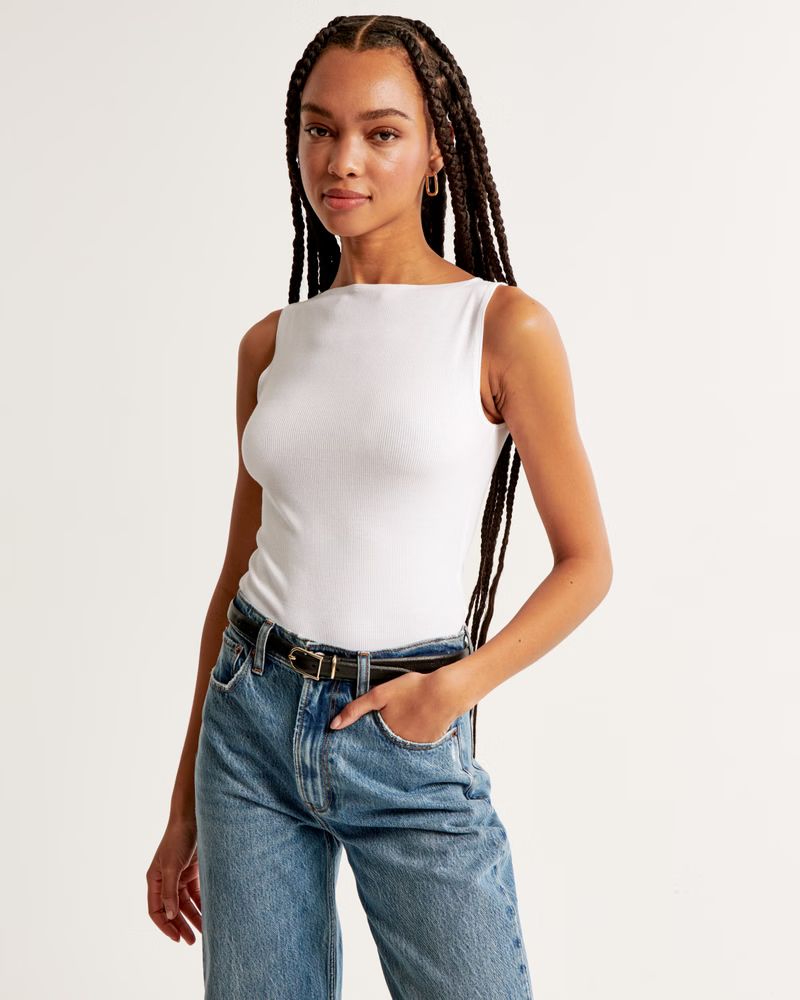 Featherweight Rib Slash Top | Abercrombie & Fitch (US)