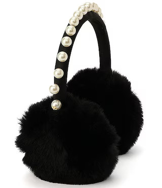 Pearl Embellished Faux Fur Earmuffs | Dillard's