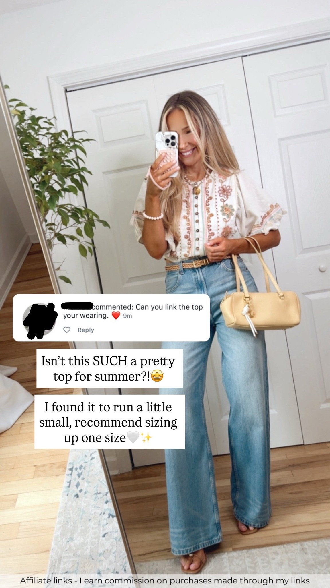 Affiliate links - I earn commission on purchases made through my links | Zara summer top