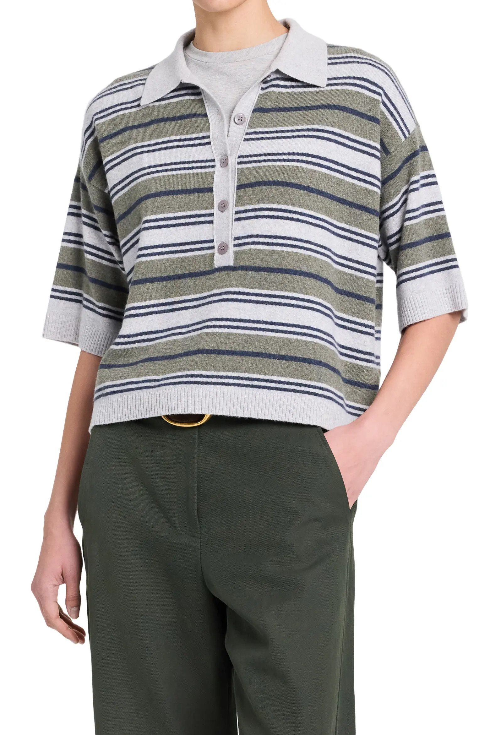 TWP Striped SS Polo Sweater (Women) | Nordstrom | Nordstrom
