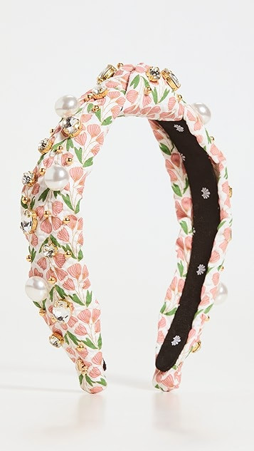 Pearl and Crystal Slim Knotted Headband | Shopbop