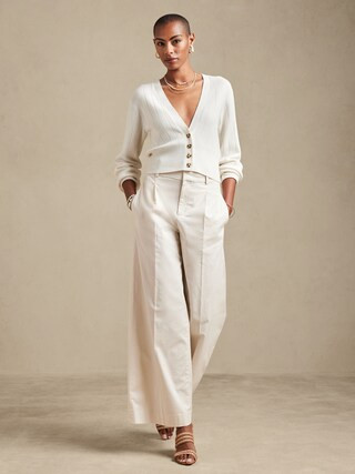 Palazzo Wide-Leg Chino Pant | Banana Republic Factory