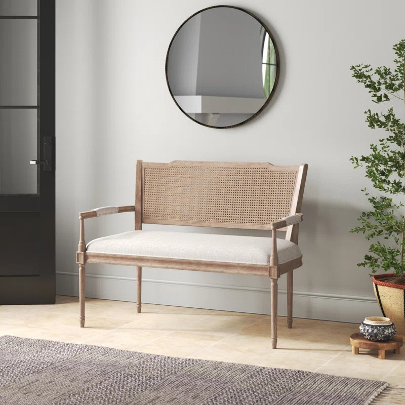 Sandoval Rustic Farmhouse Wood Settee | Wayfair North America