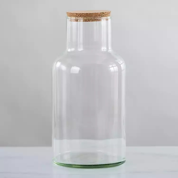 Tapered Glass Jar with Cork Lid, 14 in. | Kirkland's Home