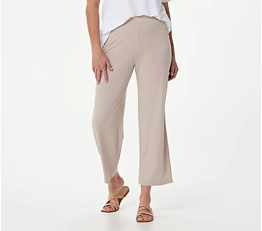 Susan Graver Essentials Regular Liquid knit Crop Pants - QVC.com | QVC