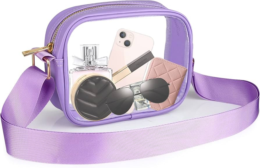 MOMSIV Clear Bag, Stadium Approved Clear Bags with Adjustable Strap Clear Stadium Bag for Women M... | Amazon (US)